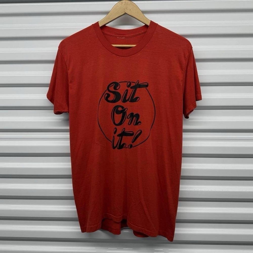 Vintage 80's Sit On It! Funny Humor Single Stitch T-Shirt Size L